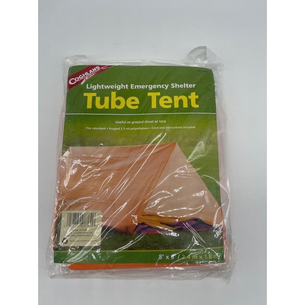 Coghlan’s Lightweight Emergency Rugged 2 Person Shelter Tube Tent NWT